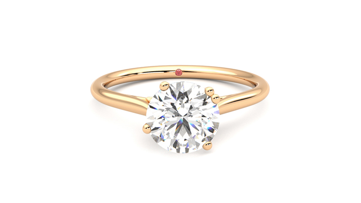 Taylor & Hart Hana Round Engagement Ring 360 degree image 1