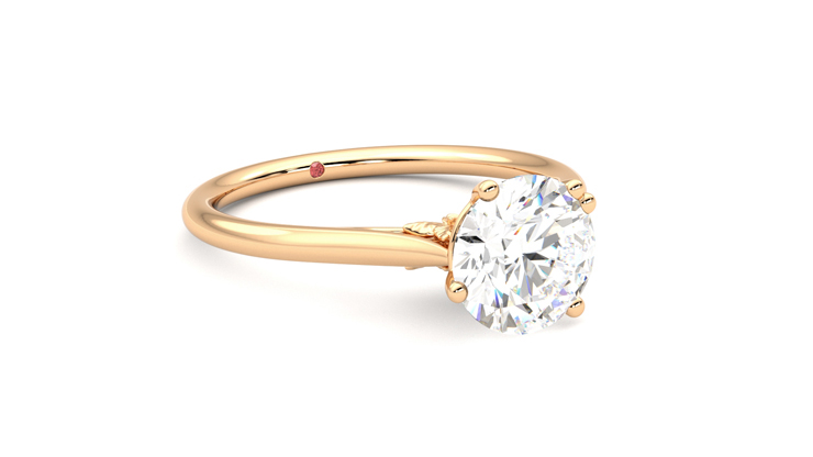 Hana | 18k Rose Gold Cherry Blossom Engagement Ring
