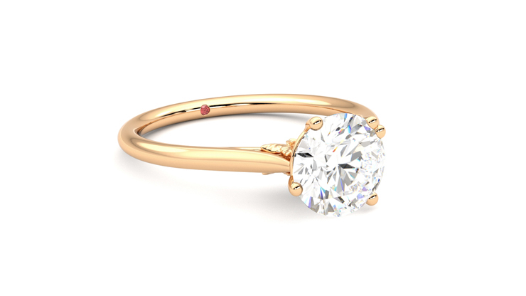 Taylor & Hart Hana Round Engagement Ring 360 degree image 5