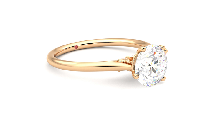 Taylor & Hart Hana Round Engagement Ring 360 degree image 6