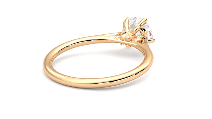 Taylor & Hart Hana Round Engagement Ring 360 degree image 13