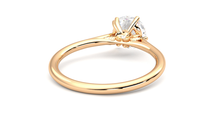 Taylor & Hart Hana Round Engagement Ring 360 degree image 14