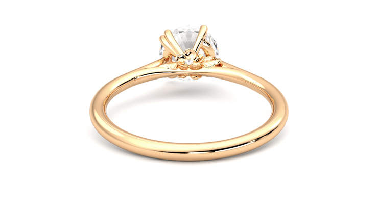 Taylor & Hart Hana Round Engagement Ring 360 degree image 15