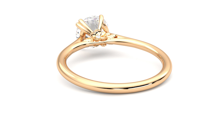 Taylor & Hart Hana Round Engagement Ring 360 degree image 16