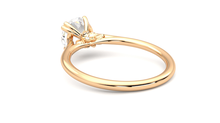 Taylor & Hart Hana Round Engagement Ring 360 degree image 17