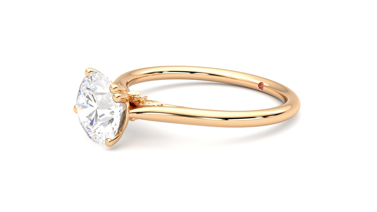 Taylor & Hart Hana Round Engagement Ring 360 degree image 23