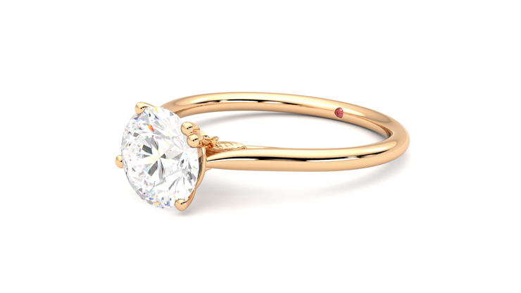 Taylor & Hart Hana Round Engagement Ring 360 degree image 24