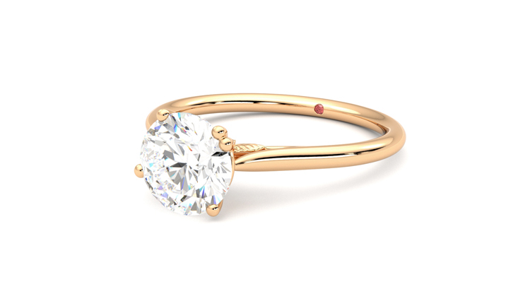 Taylor & Hart Hana Round Engagement Ring 360 degree image 25