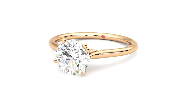 Taylor & Hart Hana Round Engagement Ring 360 degree image 26