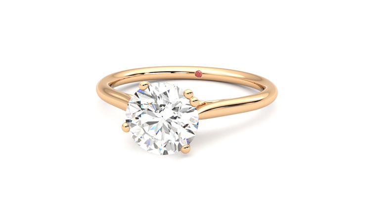 Taylor & Hart Hana Round Engagement Ring 360 degree image 27