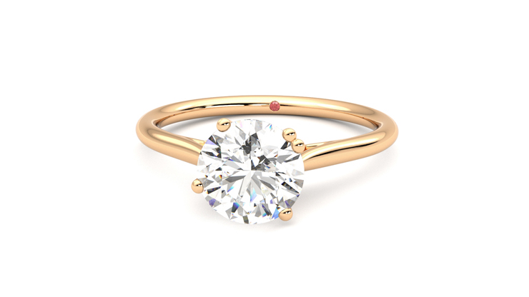Taylor & Hart Hana Round Engagement Ring 360 degree image 28