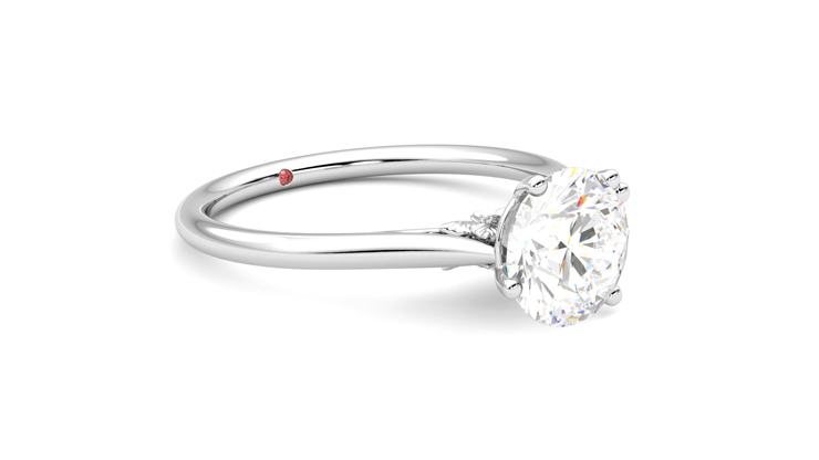 Dawn | 18K White Gold halo style engagement ring | Taylor & Hart