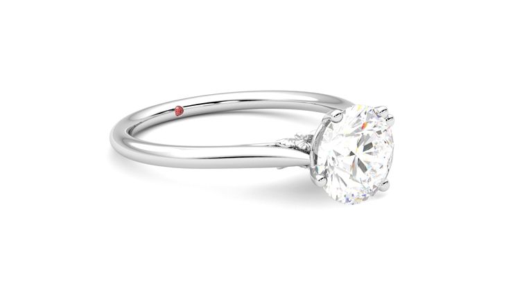 Taylor & Hart Hana Round Engagement Ring 360 degree image 6
