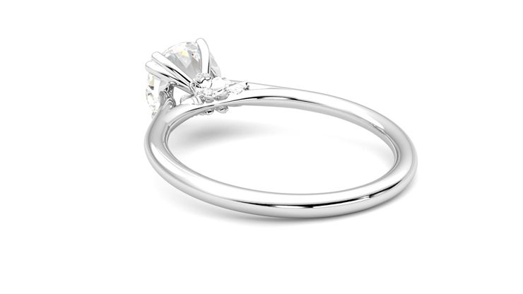 Taylor & Hart Hana Round Engagement Ring 360 degree image 17