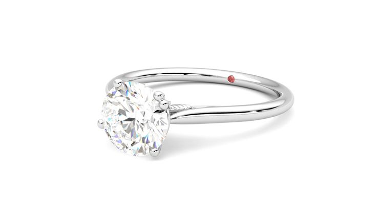 Taylor & Hart Hana Round Engagement Ring 360 degree image 25