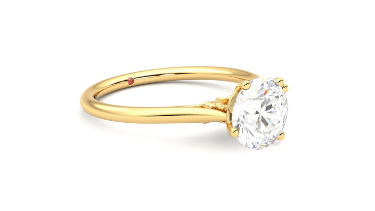 Taylor & Hart Hana Round Engagement Ring 360 degree image 6