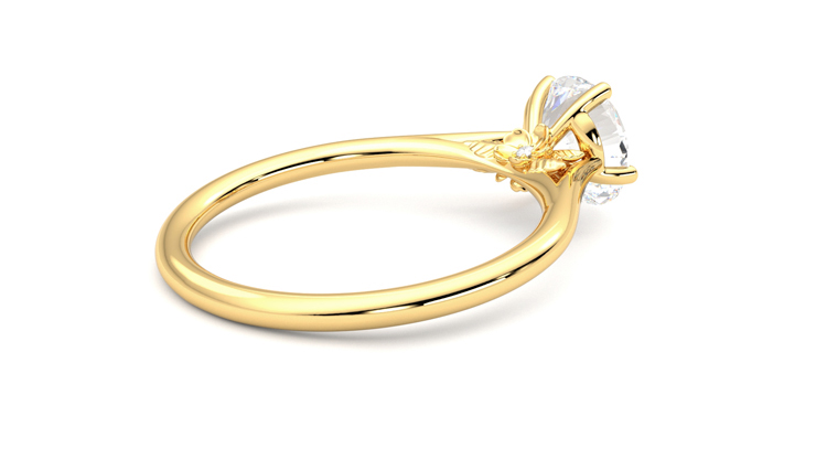 Taylor & Hart Hana Round Engagement Ring 360 degree image 12