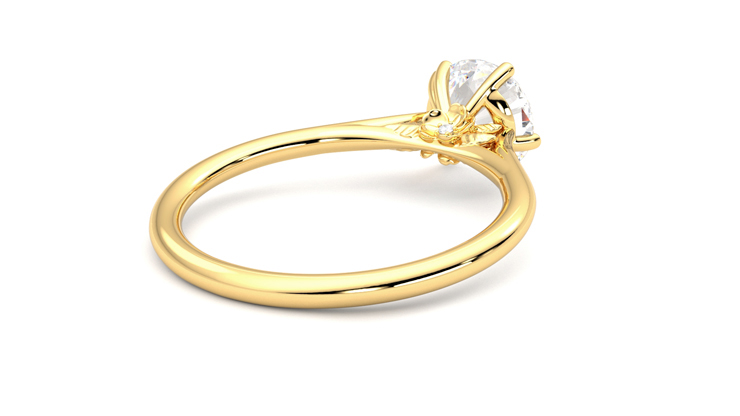 Taylor & Hart Hana Round Engagement Ring 360 degree image 13