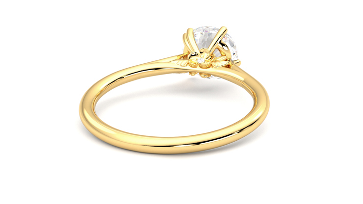 Taylor & Hart Hana Round Engagement Ring 360 degree image 14