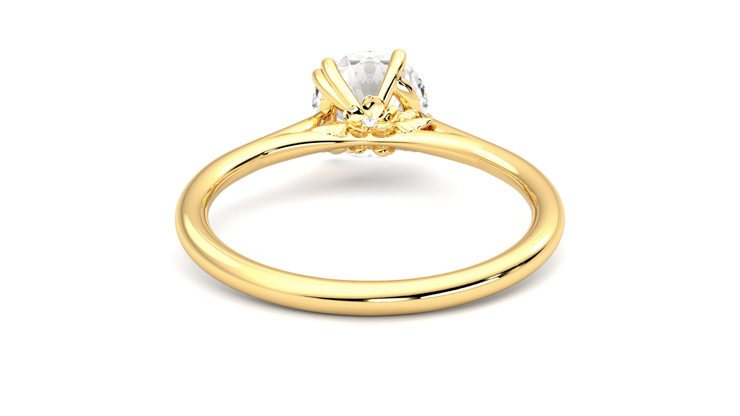 Taylor & Hart Hana Round Engagement Ring 360 degree image 15