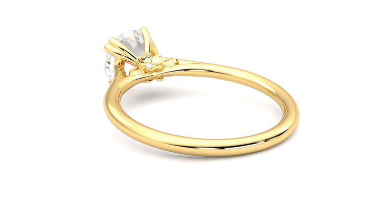 Taylor & Hart Hana Round Engagement Ring 360 degree image 17