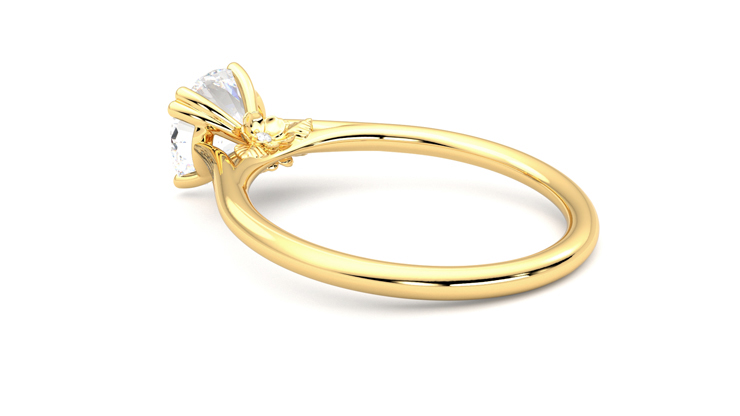 Taylor & Hart Hana Round Engagement Ring 360 degree image 18