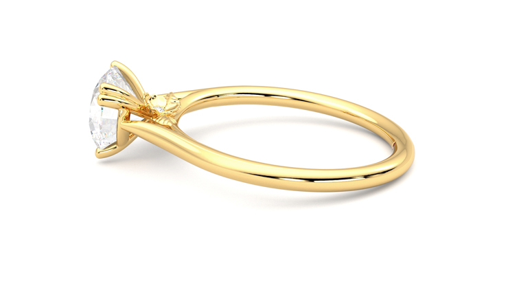 Taylor & Hart Hana Round Engagement Ring 360 degree image 20