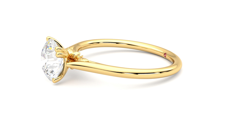 Taylor & Hart Hana Round Engagement Ring 360 degree image 22
