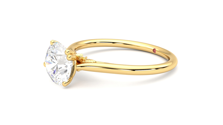 Taylor & Hart Hana Round Engagement Ring 360 degree image 23