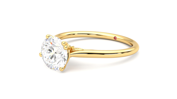 Taylor & Hart Hana Round Engagement Ring 360 degree image 24