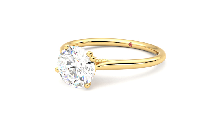 Taylor & Hart Hana Round Engagement Ring 360 degree image 25