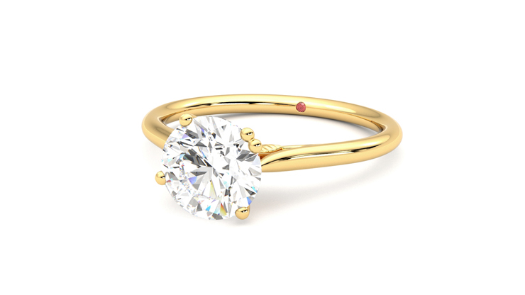 Taylor & Hart Hana Round Engagement Ring 360 degree image 26