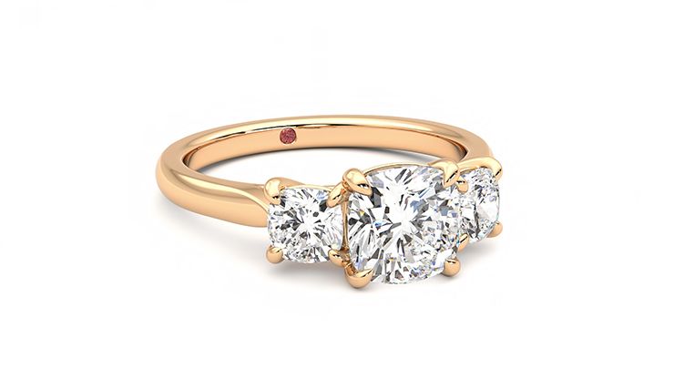 Taylor & Hart Harmony Cushion Engagement Ring 360 degree image 4