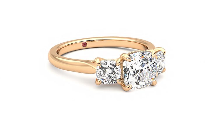 Taylor & Hart Harmony Cushion Engagement Ring 360 degree image 5