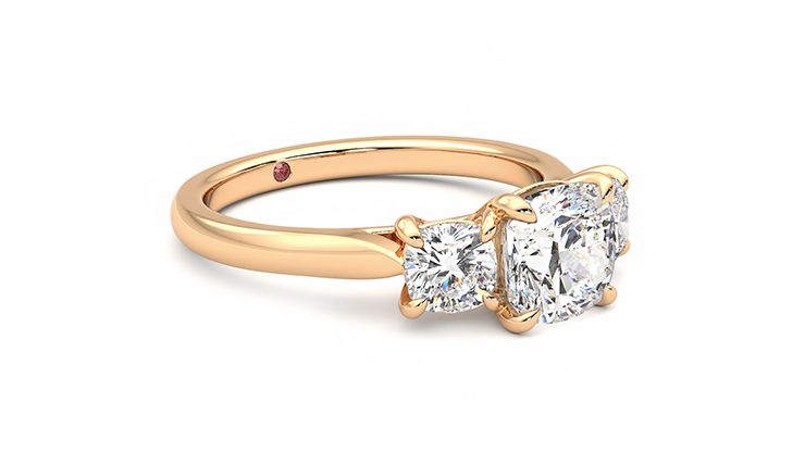 Taylor & Hart Harmony Cushion Engagement Ring 360 degree image 6