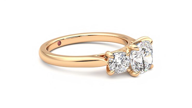 Taylor & Hart Harmony Cushion Engagement Ring 360 degree image 7