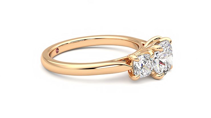 Taylor & Hart Harmony Cushion Engagement Ring 360 degree image 8