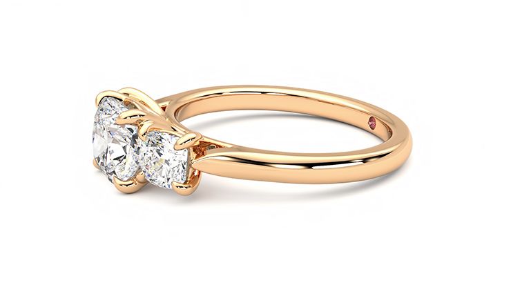 Taylor & Hart Harmony Cushion Engagement Ring 360 degree image 22