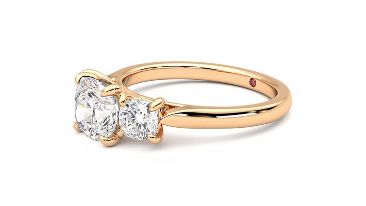 Taylor & Hart Harmony Cushion Engagement Ring 360 degree image 23