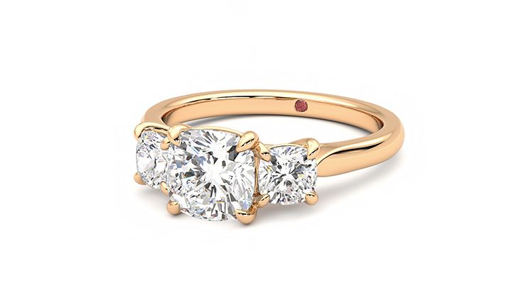 Taylor & Hart Harmony Cushion Engagement Ring 360 degree image 26