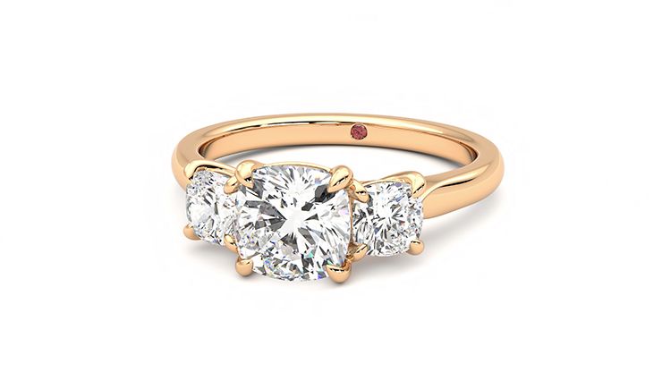 Taylor & Hart Harmony Cushion Engagement Ring 360 degree image 27