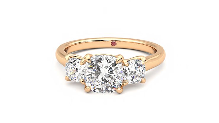 Taylor & Hart Harmony Cushion Engagement Ring 360 degree image 28