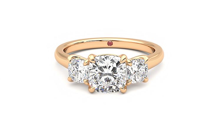 Taylor & Hart Harmony Cushion Engagement Ring 360 degree image 29