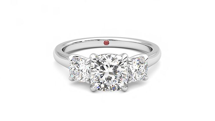 Taylor & Hart Harmony Cushion Engagement Ring 360 degree image 1