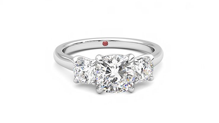 Taylor & Hart Harmony Cushion Engagement Ring 360 degree image 2