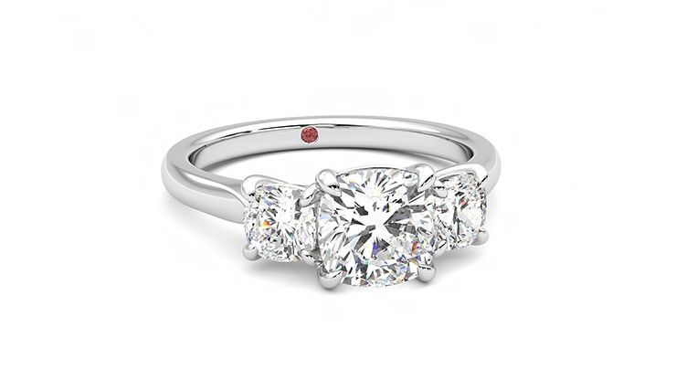 Taylor & Hart Harmony Cushion Engagement Ring 360 degree image 3