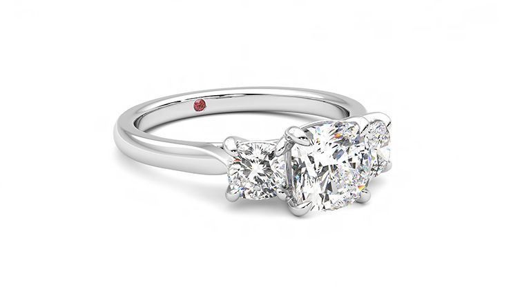 Taylor & Hart Harmony Cushion Engagement Ring 360 degree image 5