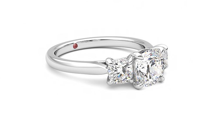 Taylor & Hart Harmony Cushion Engagement Ring 360 degree image 6
