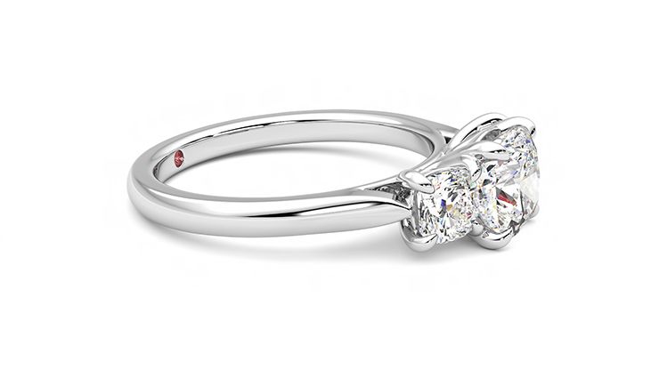 Taylor & Hart Harmony Cushion Engagement Ring 360 degree image 8