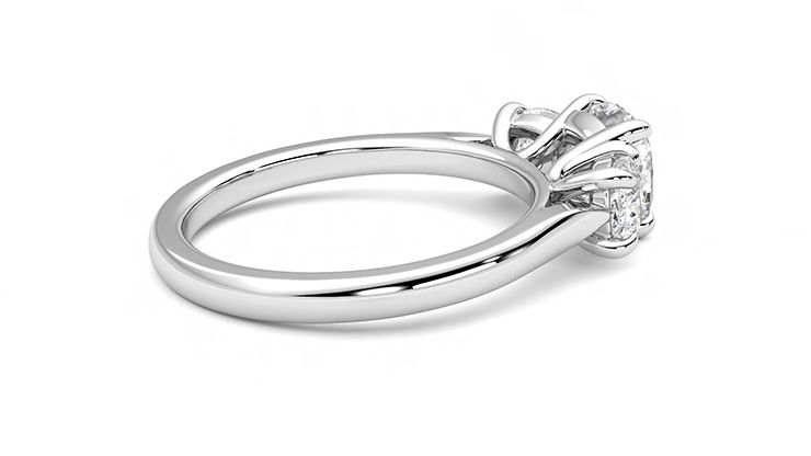 Taylor & Hart Harmony Cushion Engagement Ring 360 degree image 11